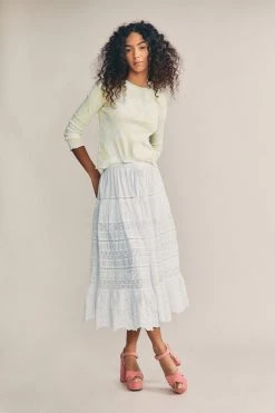 LoveShackFancy Donna Midi Skirt