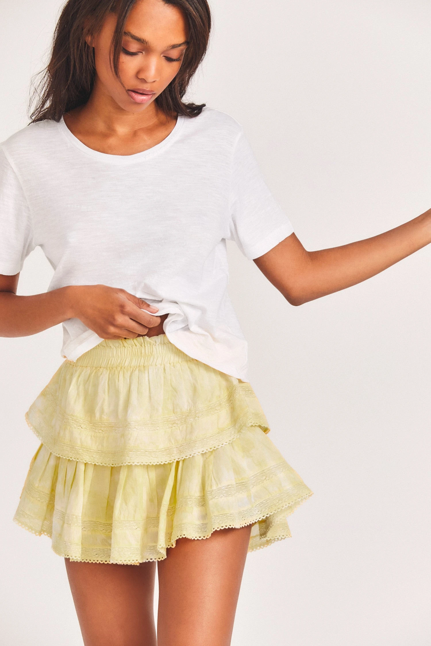 LoveShackFancy Ruffle Mini Skirt New Arrivals 1 LoveShackFancy Ruffle Mini Skirt New Arrivals