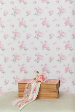 LoveShackFancy Ikat Rose Wallpaper