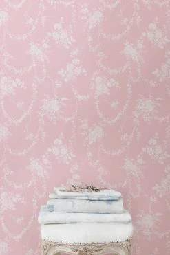 LoveShackFancy Chandelier Gates Wallpaper - EASTER PINK