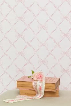 LoveShackFancy View All Baby Bow Wallpaper - FADED PRIMROSE