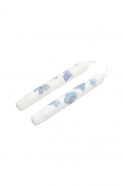 LoveShackFancy Blue Hydrangea Candlestick Set