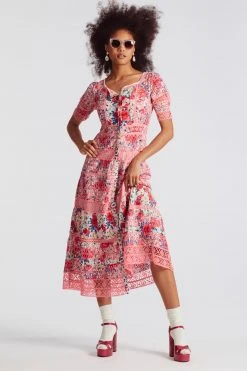 LoveShackFancy Carmie Victorian Midi Dress