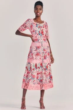 LoveShackFancy Carmie Victorian Midi Dress