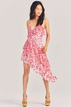LoveShackFancy Newport Silk Midi Dress