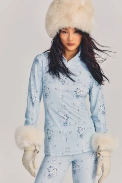 LoveShackFancy X BOGNER FIRE + ICE Margot Quarter Zip - POLISHED BLUE