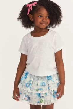 LSF New Arrivals Girls Mini Calix Tee - WHITE