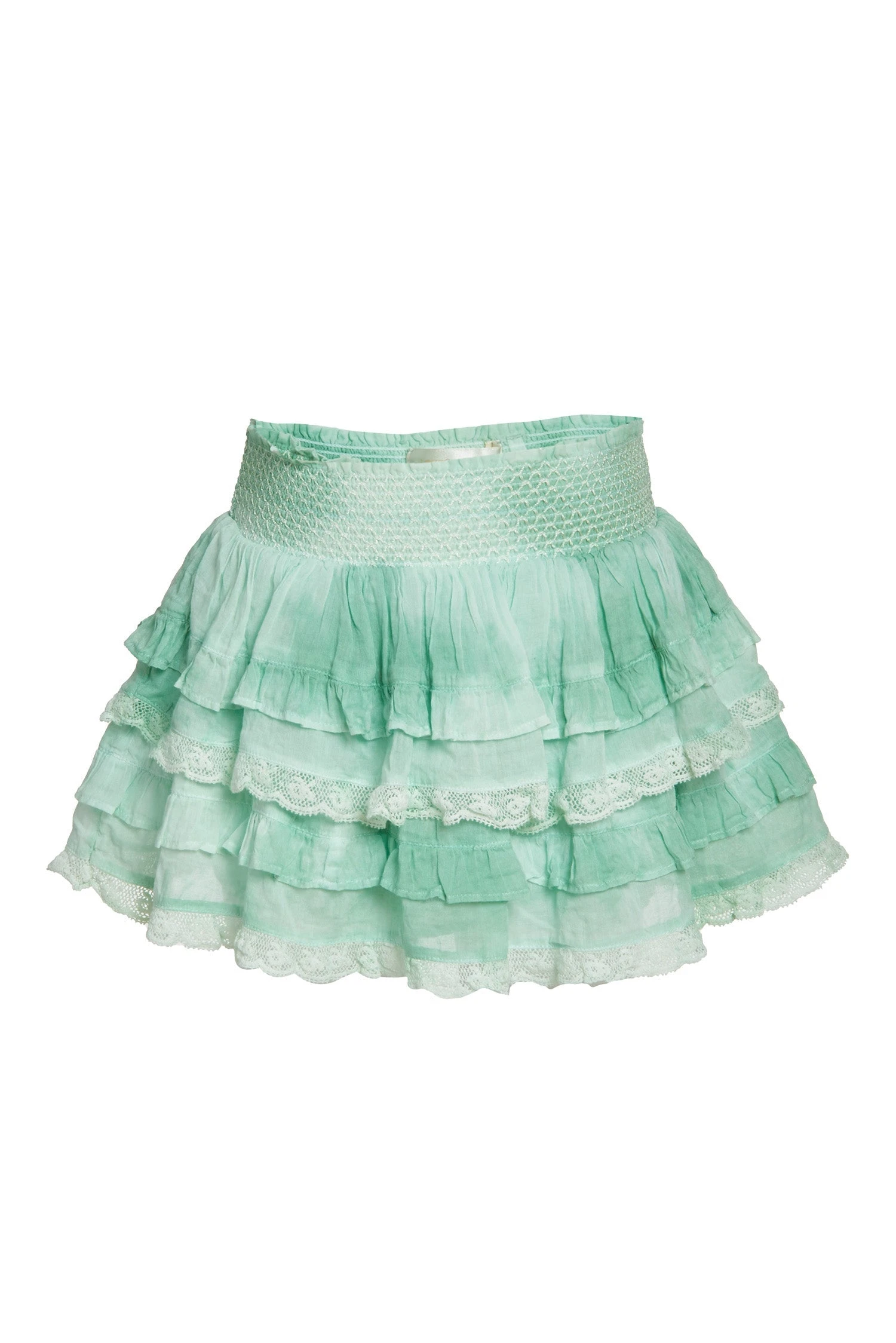 LoveShackFancy Girls Billie Skirt - JADE MIST HAND DYE 1 LoveShackFancy Girls Billie Skirt - JADE MIST HAND DYE