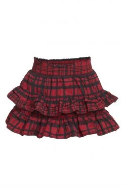 LoveShackFancy Girls Plaid Billie Skirt