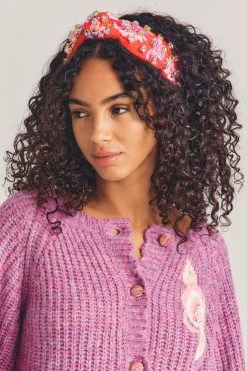 LoveShackFancy X Lele Sadoughi Heart Crystal Knotted Headband