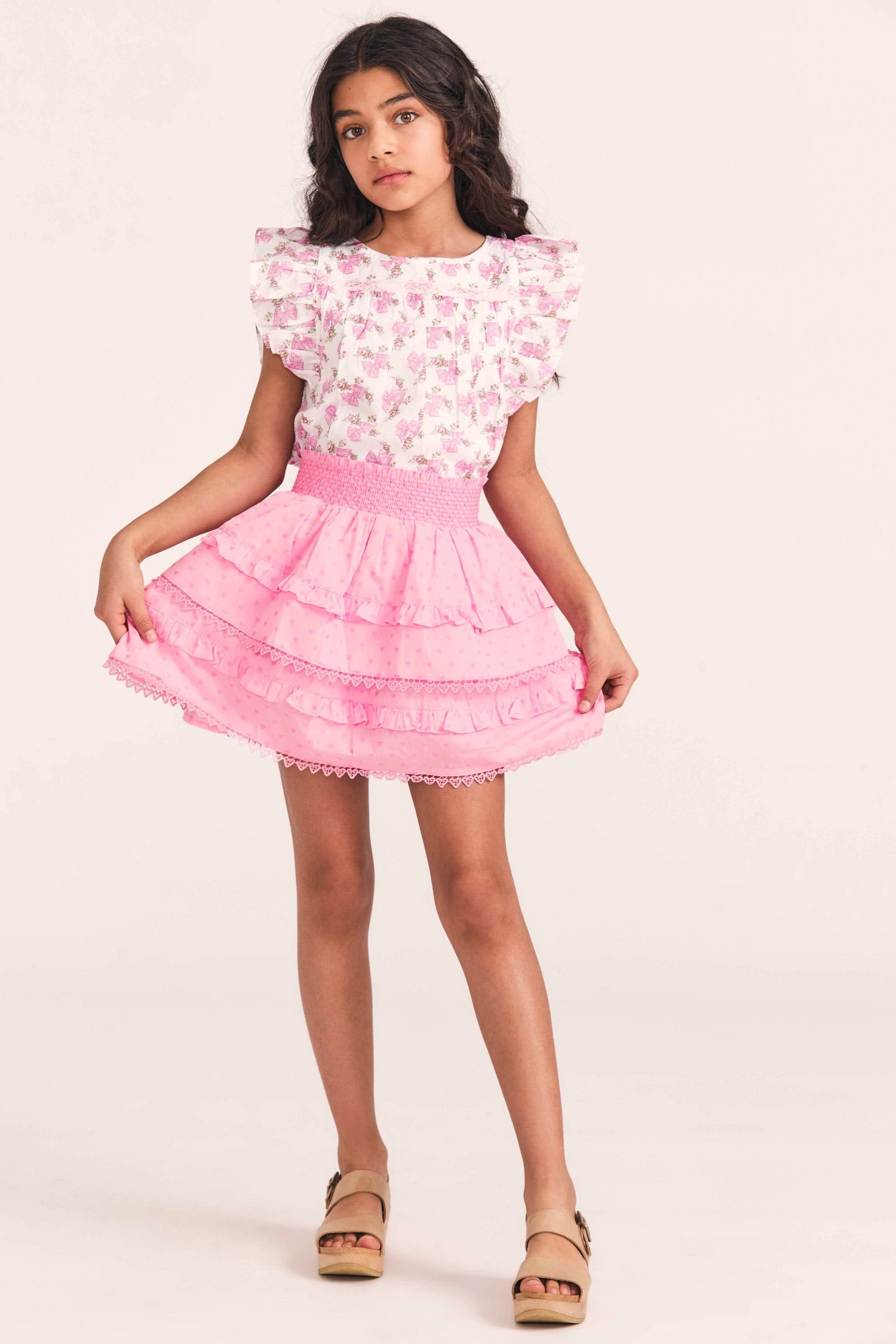 LoveShackFancy X American Girl Girls Rosy Ruffle Billie Skirt 2 LoveShackFancy X American Girl Girls Rosy Ruffle Billie Skirt