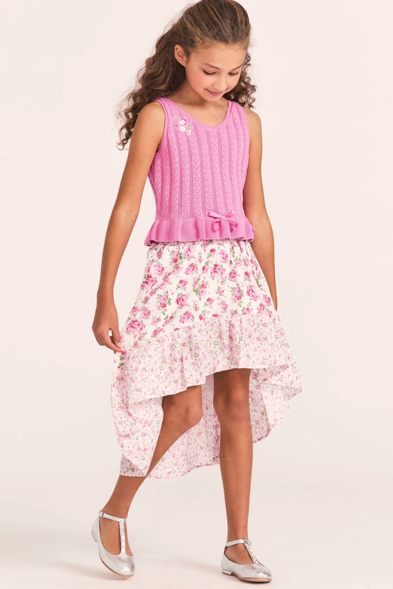 LoveShackFancy X American Girl Girls Floral Flutter Skirt 2 LoveShackFancy X American Girl Girls Floral Flutter Skirt