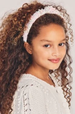 LoveShackFancy X Lele Sadoughi Girls Pearl And Bow Knotted Headband