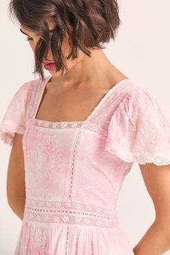 LoveShackFancy New Arrivals Norma Midi Dress