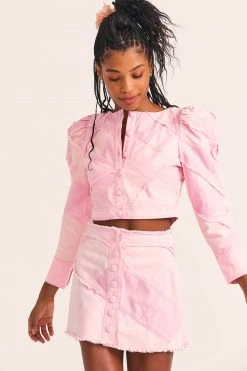 LoveShackFancy Eleora Crop Jacket