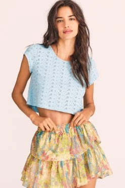 LoveShackFancy New Arrivals Rubin Cropped Tee