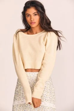 LoveShackFancy Lune Crop Pullover