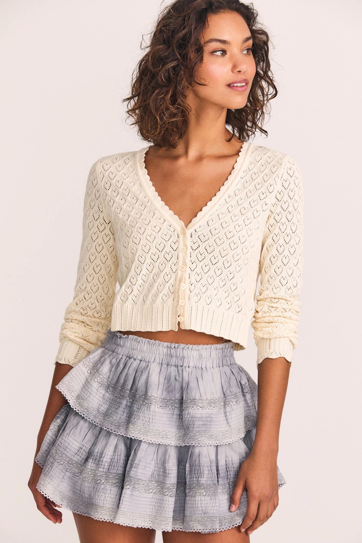 LoveShackFancy Janie Cropped Cardigan New Arrivals 1 LoveShackFancy Janie Cropped Cardigan New Arrivals