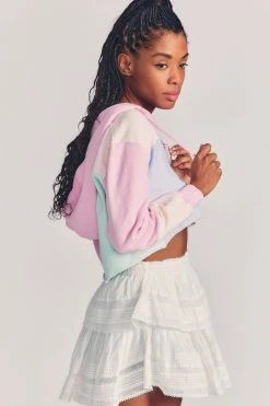 LoveShackFancy Alden Cropped Zip-Up Hoodie 6 LoveShackFancy Alden Cropped Zip-Up Hoodie