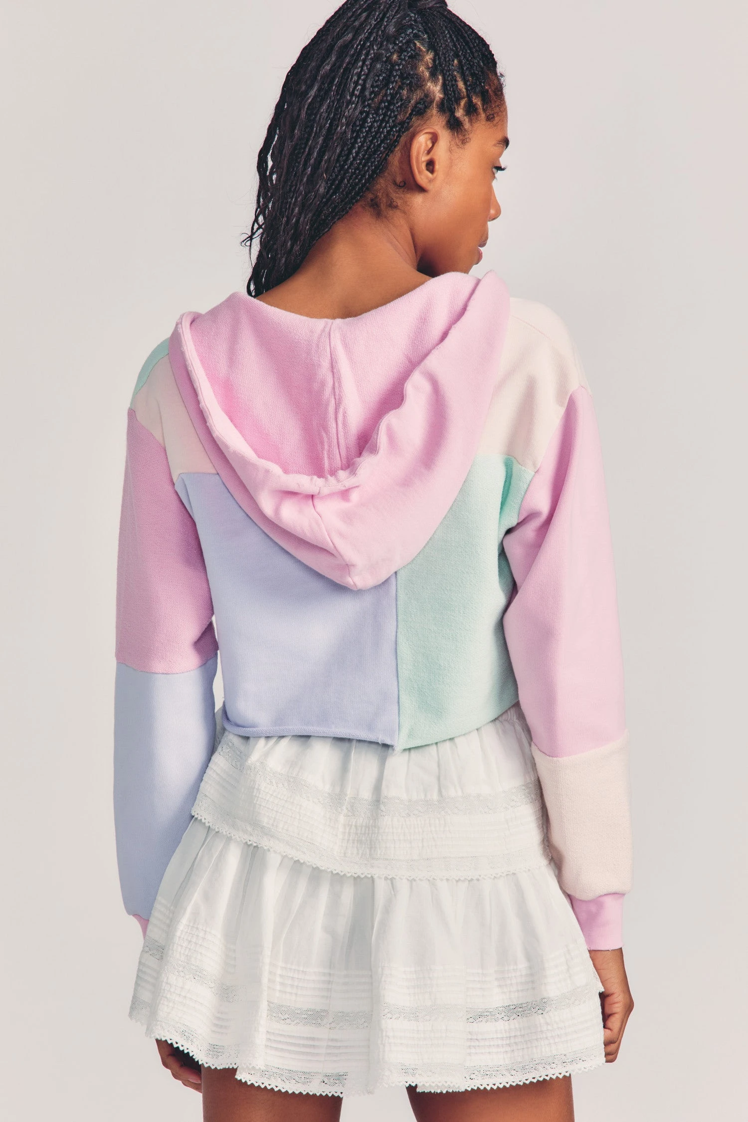 LoveShackFancy Alden Cropped Zip-Up Hoodie 4 LoveShackFancy Alden Cropped Zip-Up Hoodie