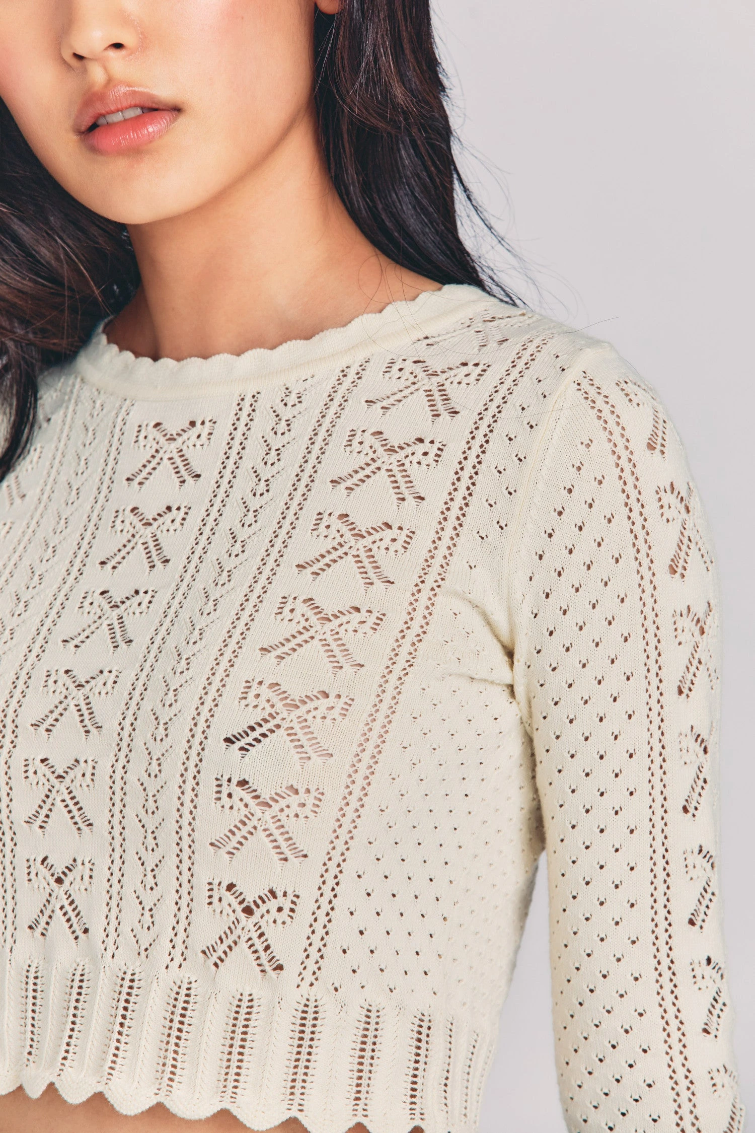 LoveShackFancy Tops Sinfonia Cropped Pullover Sweater 2 LoveShackFancy Tops Sinfonia Cropped Pullover Sweater