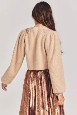 LoveShackFancy Sale Branton Cashmere Cropped Cardigan
