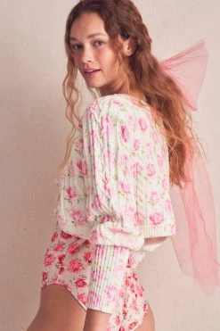 LoveShackFancy Tops Bishop Crop Cardigan 13 LoveShackFancy Tops Bishop Crop Cardigan