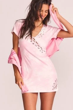 LoveShackFancy New Arrivals Mildred Mini Wrap Dress