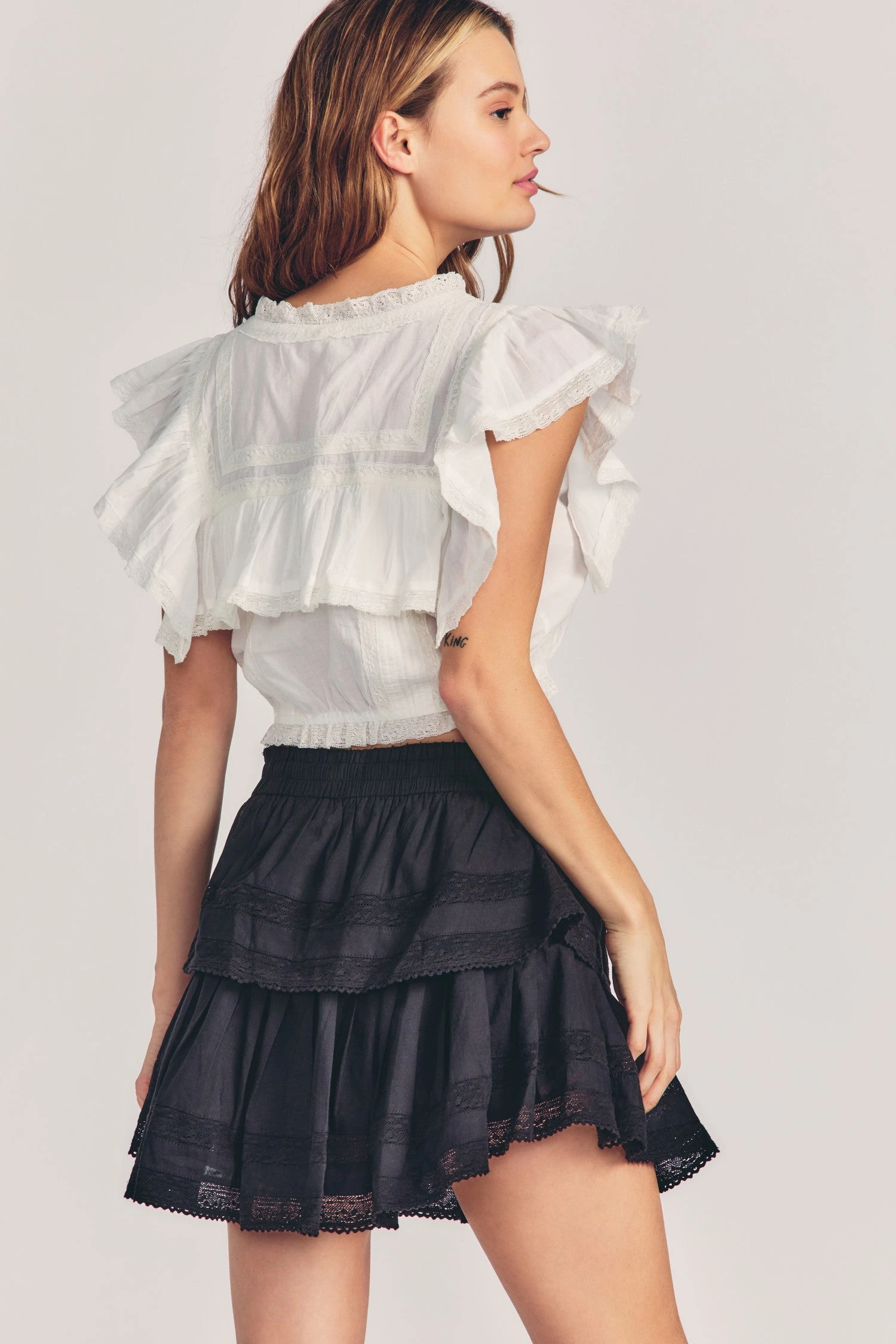 LoveShackFancy Skirts Ruffle Mini Skirt 4 LoveShackFancy Skirts Ruffle Mini Skirt
