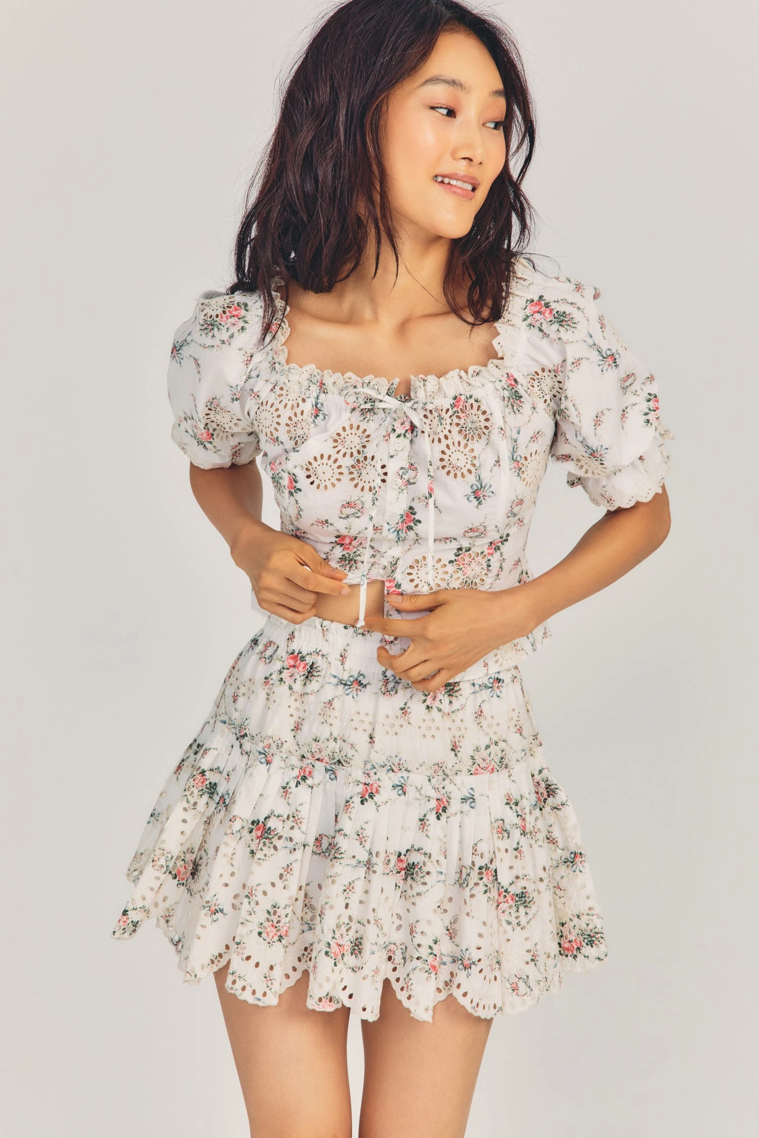 LoveShackFancy Sale Sarie Mini Skirt 1 LoveShackFancy Sale Sarie Mini Skirt