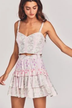 LoveShackFancy Sale Corbett Mini Skirt