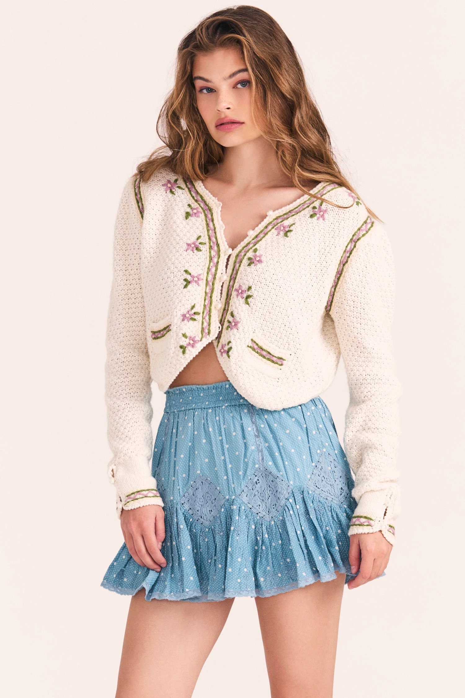 LoveShackFancy Adia Mini Skirt Skirts 2 LoveShackFancy Adia Mini Skirt Skirts