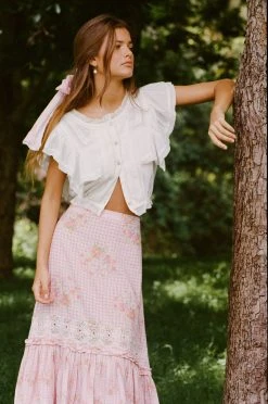 LoveShackFancy Arla Midi Skirt Skirts