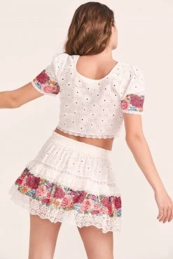 LoveShackFancy Shawna Mini Skirt Skirts