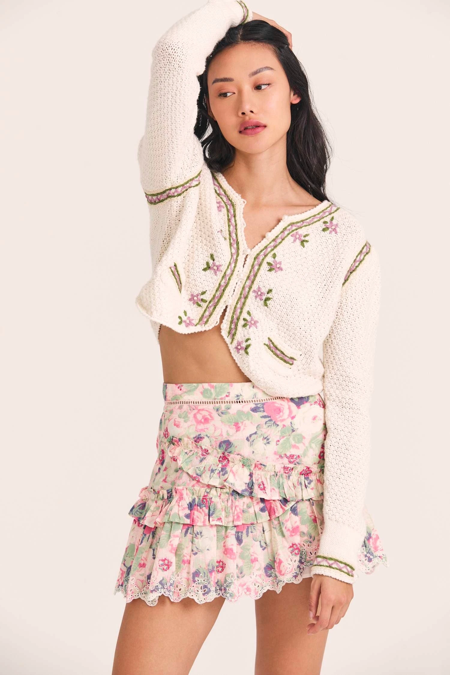 LoveShackFancy Pernille Mini Skirt 1 LoveShackFancy Pernille Mini Skirt