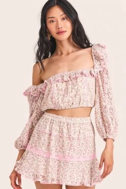 LoveShackFancy Dorabella Crop Top