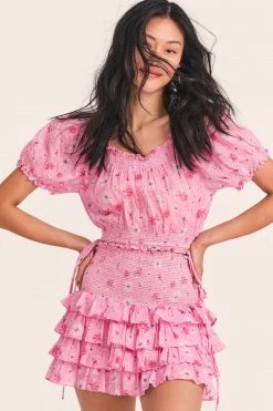 LoveShackFancy Rosalinda Crop Top