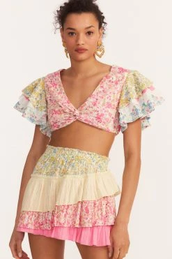 LSF Kielle Ruffle Crop Top New Arrivals