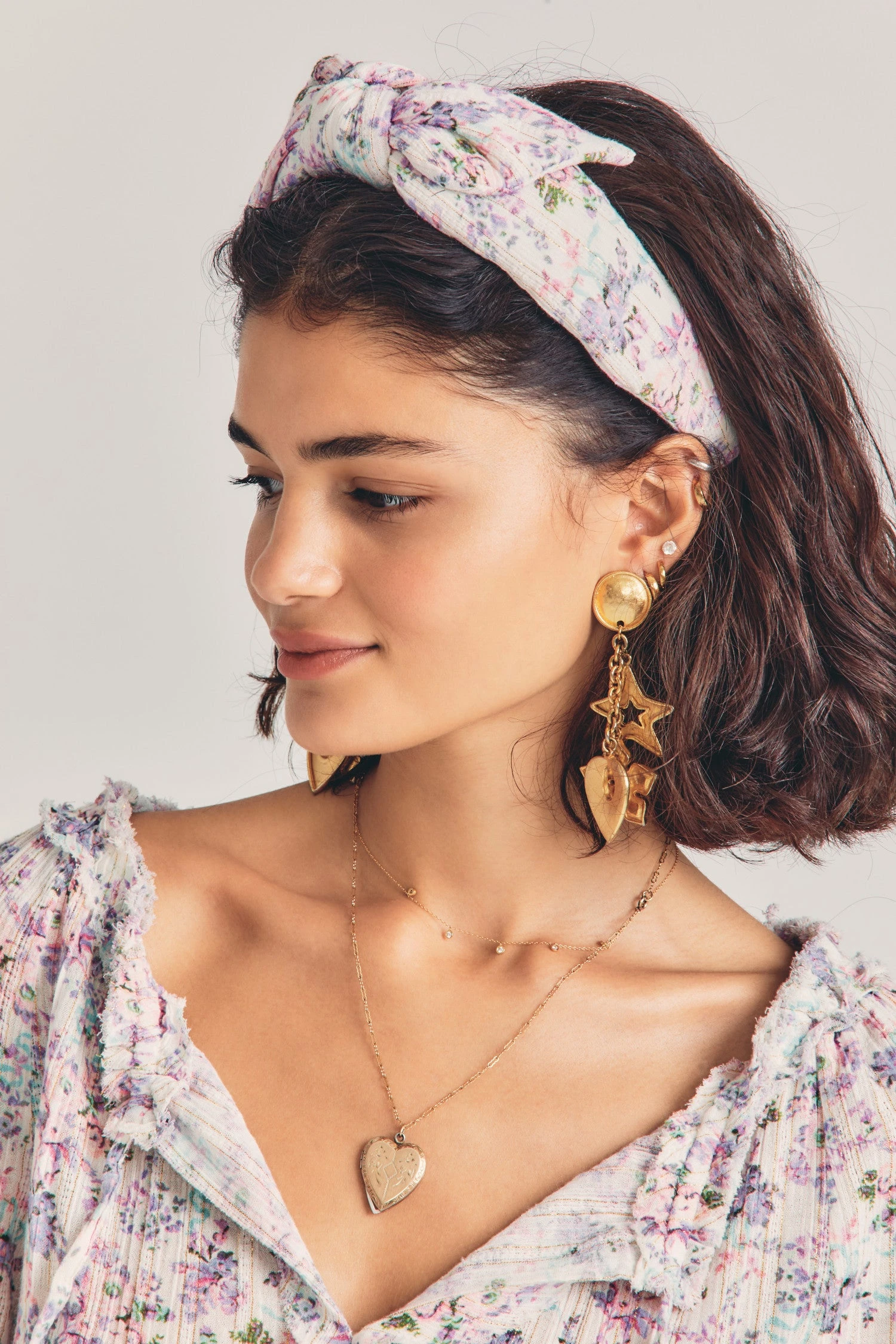 LoveShackFancy X Lele Sadoughi Printed Veronica Bow Headband 1 LoveShackFancy X Lele Sadoughi Printed Veronica Bow Headband