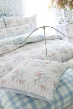 LoveShackFancy Quilted Throw Pillow - PASTEL BLUE View All