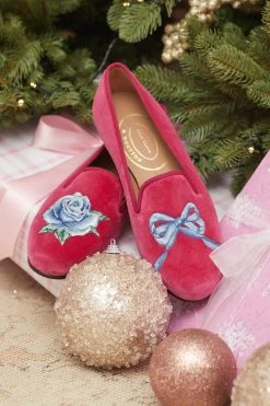 LoveShackFancy X Stubbs & Wootton Rose Bow Slipper 7 LoveShackFancy X Stubbs & Wootton Rose Bow Slipper